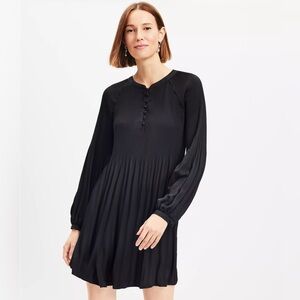 LOFT Pleated Swing Dress